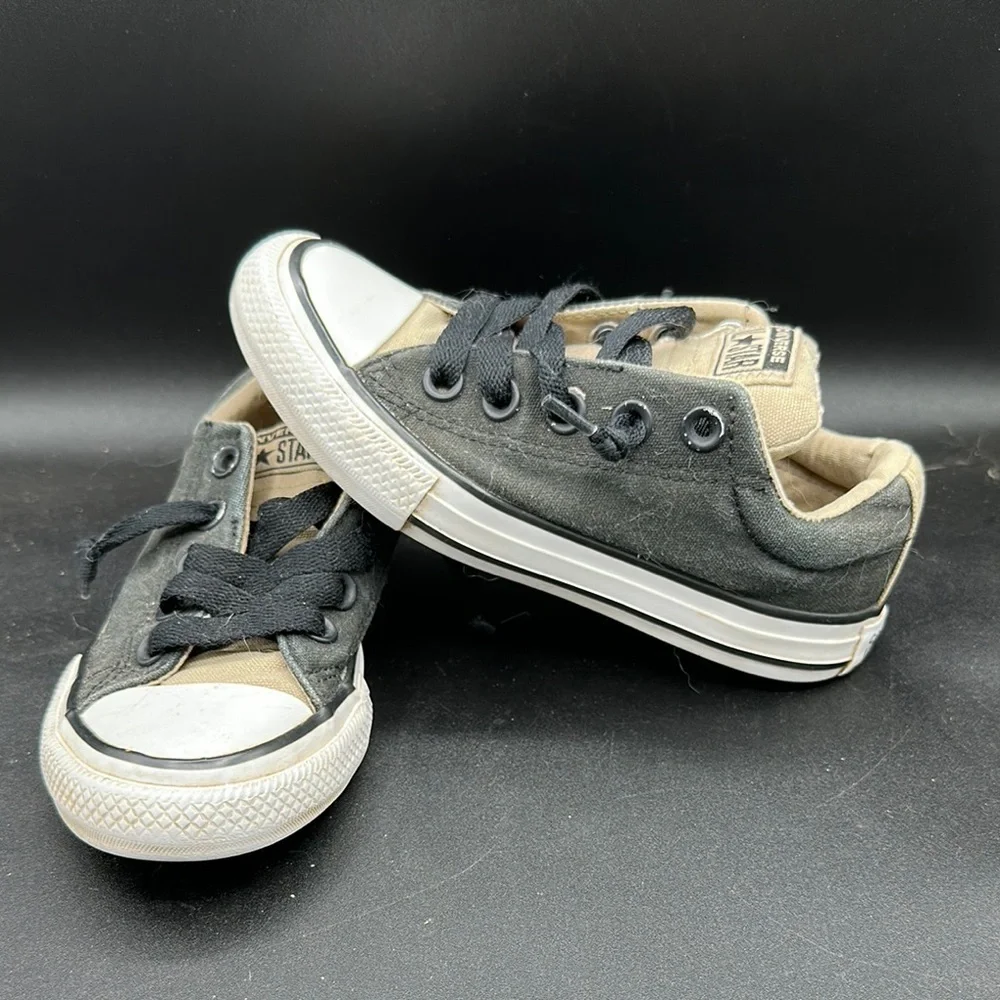 Converse Kids Black and Tan Sneakers size 12